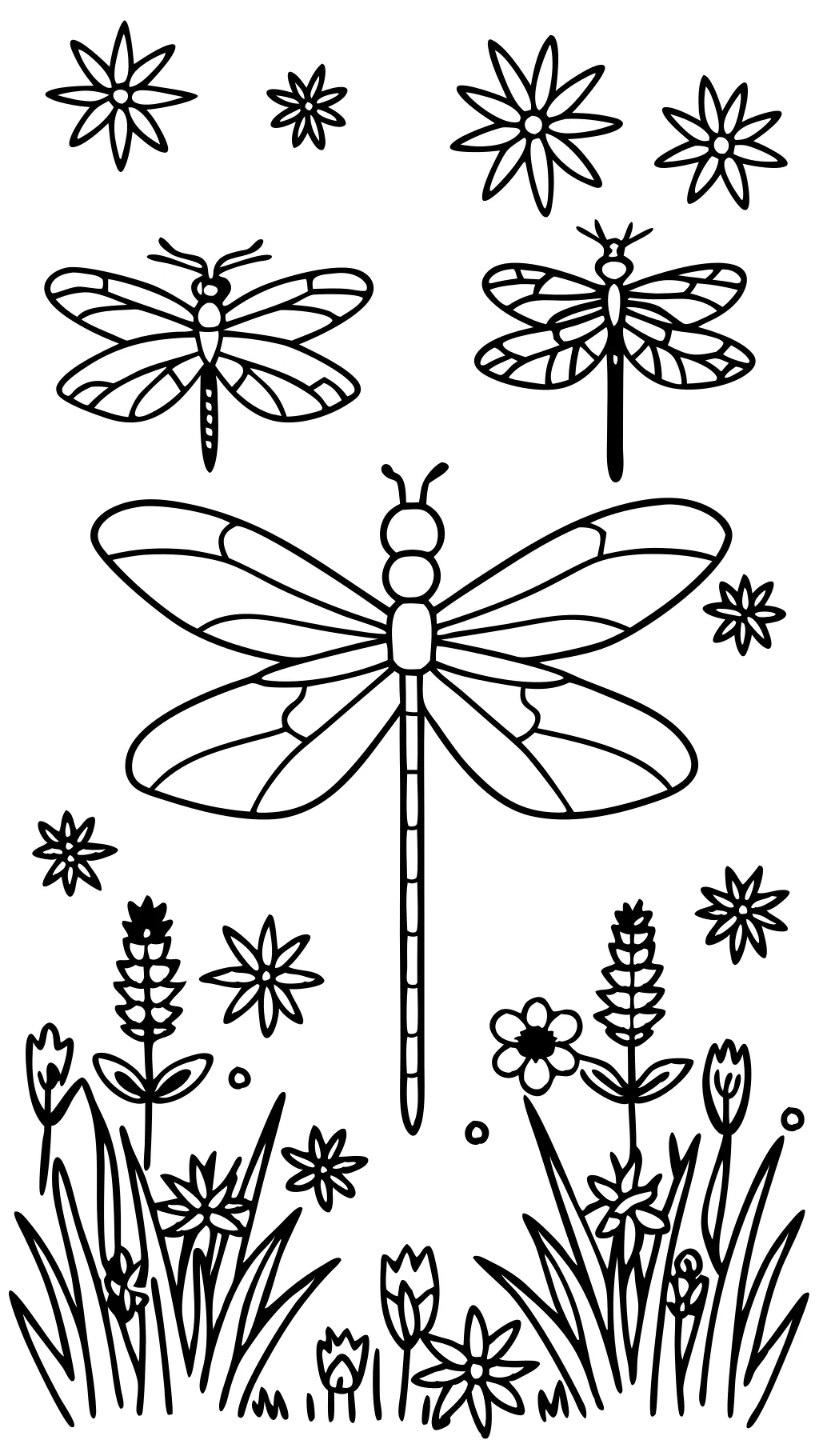 dragonflies coloring pages